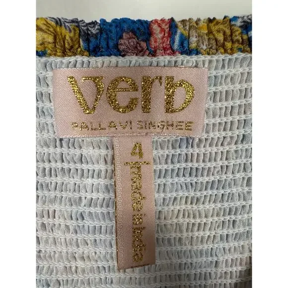 Anthropologie Verb by Pallavi Singhee Vineyard Tiered Maxi Dress Womens Size 4 - Picture 9 of 11